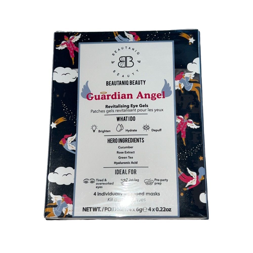BEAUTANIQ BEAUTY Guardian Angel Revitalizing Eye Gels Masks‎ 4 Wrapped Packs New